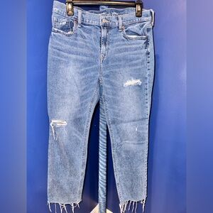 OLD NAVY- Women's Blue Distressed Boyfriend Jeans Size 6